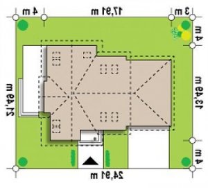 Usytuowanie budynku Z31 v2.0 w wersji lustrzanej