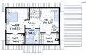 Projekt domu z bala Z34 D GL - rzut poddasza