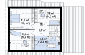Projekt domu z poddaszem Z40 GP - rzut poddasza