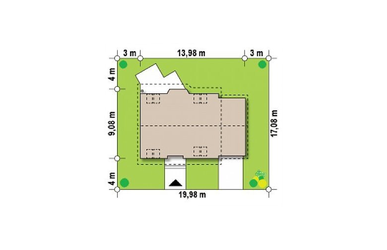 Projekt domu z poddaszem Z40 GP - Usytuowanie