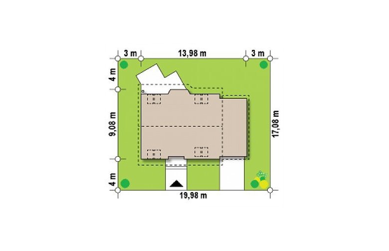 Projekt domu z poddaszem Z40 GPp - Usytuowanie