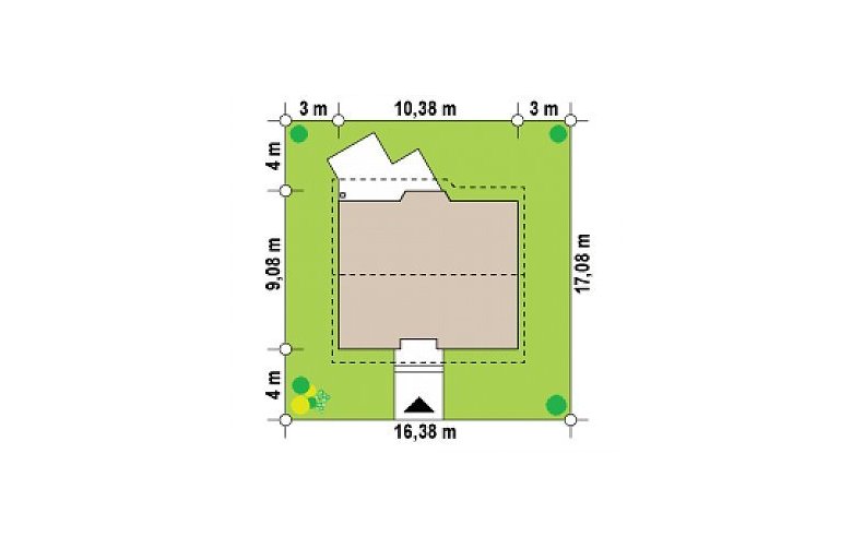 Projekt domu z poddaszem Z40 os - Usytuowanie