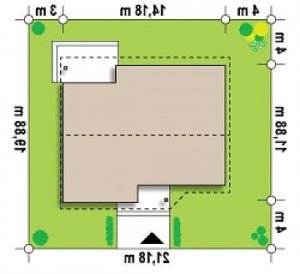 Usytuowanie budynku Z41 + w wersji lustrzanej