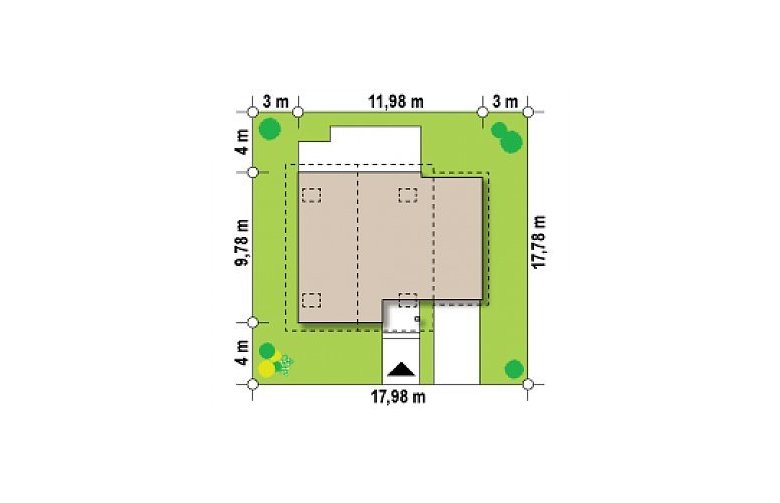 Projekt domu z poddaszem Z45 GP ptg - Usytuowanie