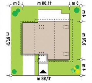 Usytuowanie budynku Z45 GP ptg w wersji lustrzanej