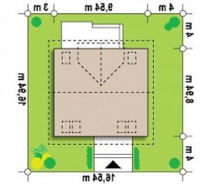 Usytuowanie budynku Z65 v2 w wersji lustrzanej