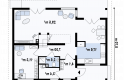 Projekt domu z bala Z66 D - rzut parteru