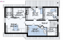 Projekt domu z poddaszem Z68 GL2 - rzut poddasza