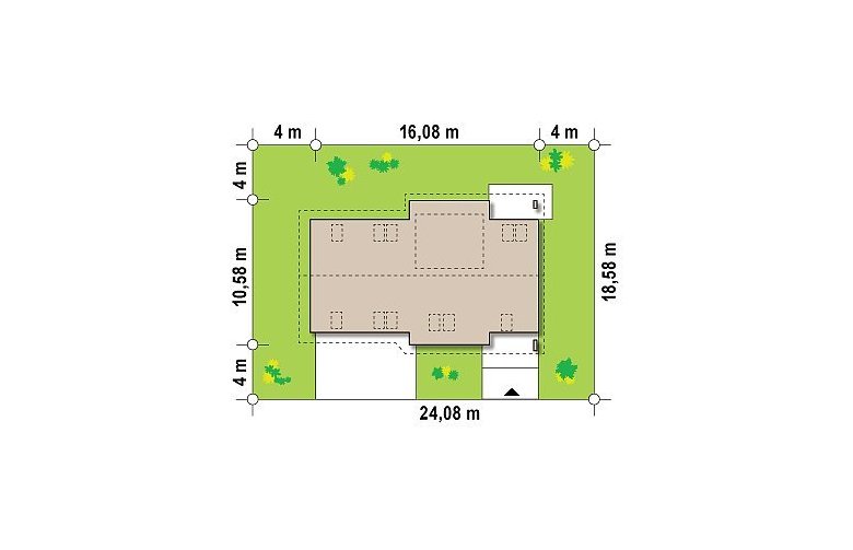 Projekt domu z poddaszem Z68 GL2 - Usytuowanie