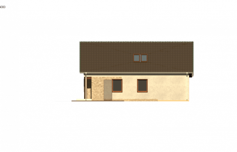 Projekt domu z poddaszem Z71 GL - elewacja 2