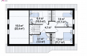 Projekt domu z poddaszem Z71 GL - rzut poddasza