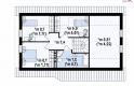 Projekt domu z poddaszem Z71 GL - rzut poddasza