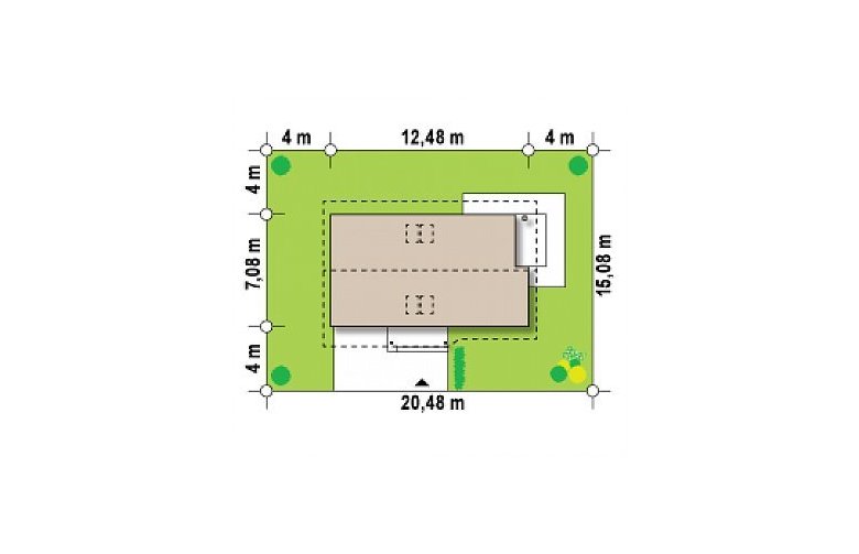 Projekt domu z poddaszem Z71 GL - Usytuowanie