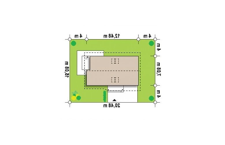 Projekt domu z poddaszem Z71 GL - Usytuowanie - wersja lustrzana