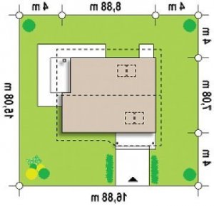 Usytuowanie budynku Z71 eg w wersji lustrzanej