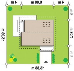 Usytuowanie budynku Z71 SMART w wersji lustrzanej