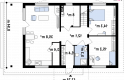 Projekt domu z poddaszem Z85 C - rzut parteru