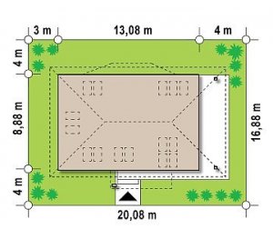 Usytuowanie budynku Z85 C