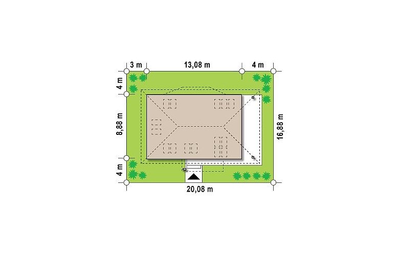 Projekt domu z poddaszem Z85 C - Usytuowanie