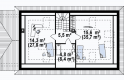 Projekt domu z poddaszem Z90 v2 - rzut poddasza