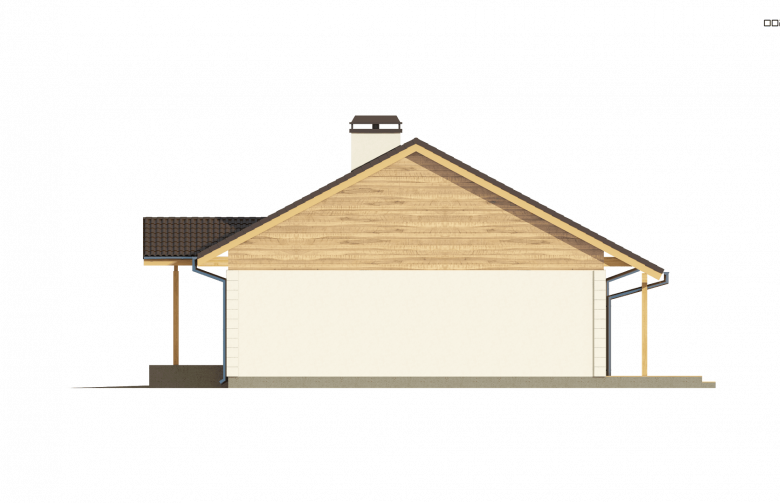 Projekt domu parterowego Z91 L GP2 - elewacja 2