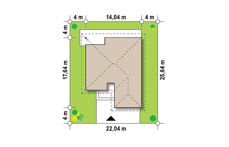 Projekt domu parterowego Z96 tz - Usytuowanie