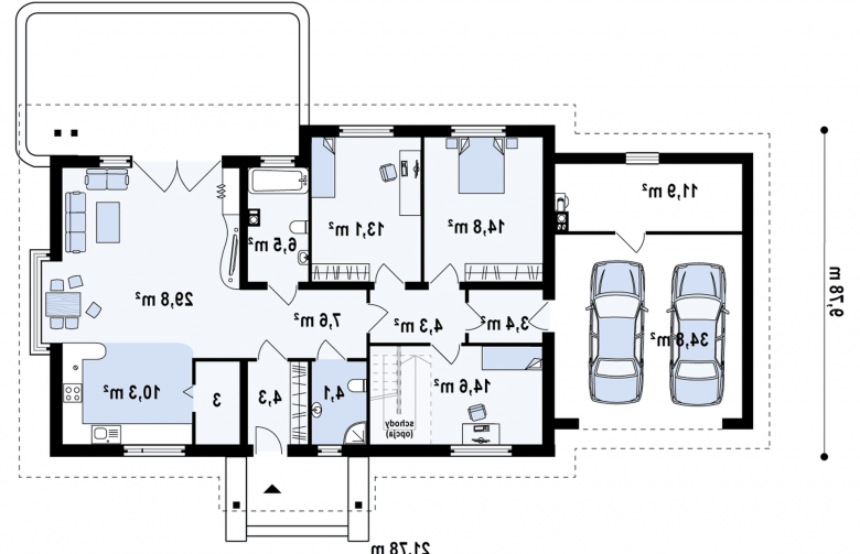 Projekt domu parterowego Z106 GL2 - 