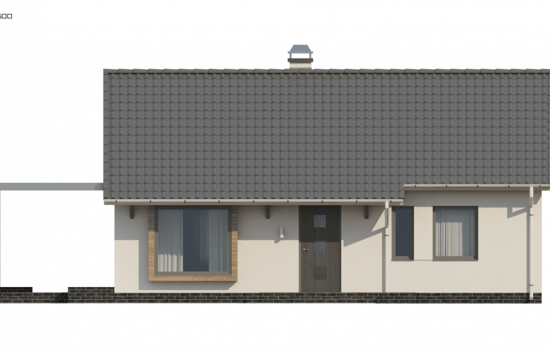 Projekt domu parterowego Z139 v2 - elewacja 1