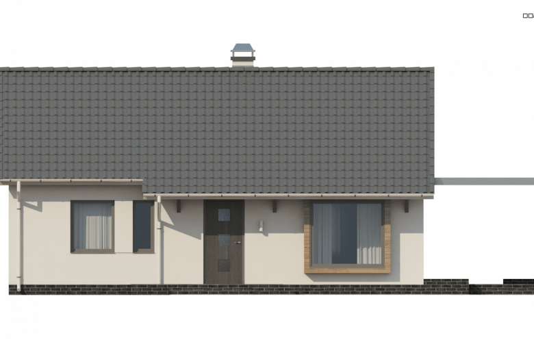 Projekt domu parterowego Z139 v2 - elewacja 1