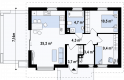 Projekt domu parterowego Z139 v2 - rzut parteru