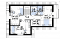 Projekt domu z poddaszem Z150 GL - rzut poddasza
