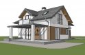 Projekt domu z poddaszem Z150 GL - wizualizacja 1
