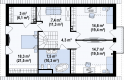 Projekt domu z poddaszem Z162 GL - rzut poddasza
