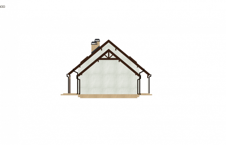 Projekt domu z poddaszem Z162 GLv2 - elewacja 1