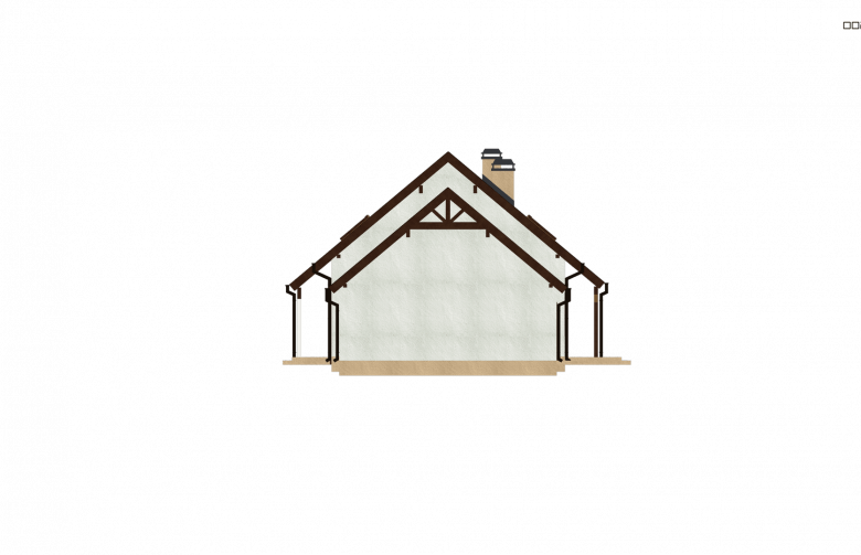 Projekt domu z poddaszem Z162 GLv2 - elewacja 1