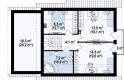 Projekt domu z poddaszem Z162 GLv2 - rzut poddasza
