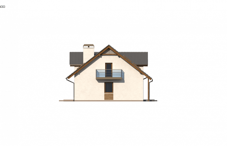 Projekt domu z poddaszem Z172 GL2 - elewacja 2