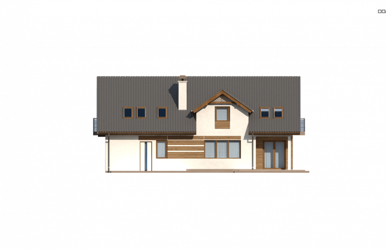 Projekt domu z poddaszem Z172 GL2 - elewacja 1