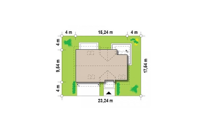 Projekt domu z poddaszem Z172 GL2 - Usytuowanie