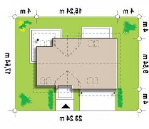 Usytuowanie budynku Z172 GL2 w wersji lustrzanej