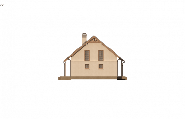 Projekt domu z poddaszem Z178 + 150 - elewacja 4
