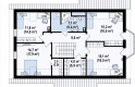 Projekt domu z poddaszem Z178 + 150 - rzut poddasza