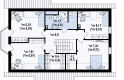 Projekt domu z poddaszem Z178 + 150 - rzut poddasza