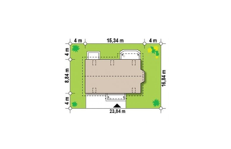 Projekt domu z poddaszem Z178 + 150 - Usytuowanie