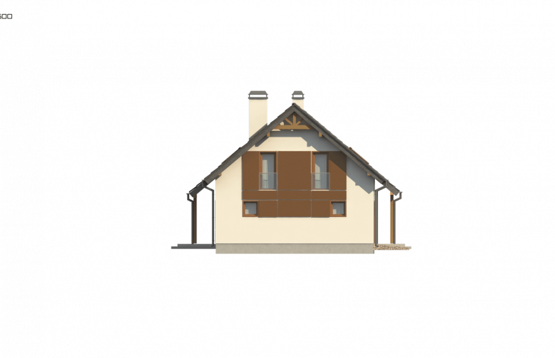 Projekt domu z poddaszem Z178 a - elewacja 4
