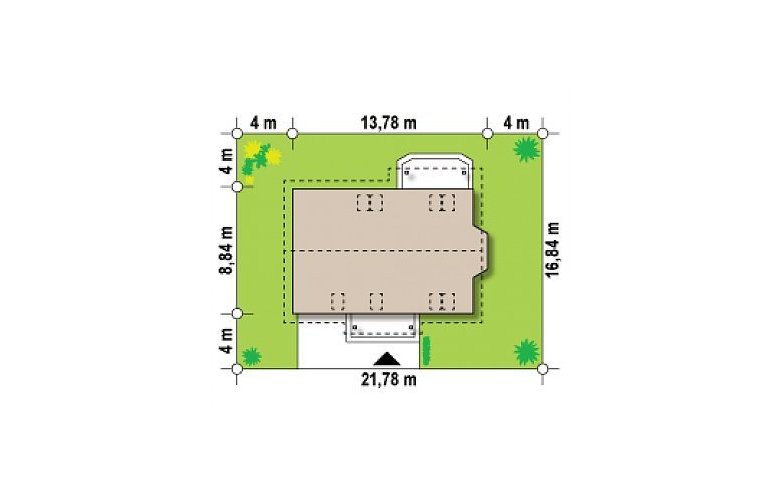 Projekt domu z poddaszem Z178 a - Usytuowanie