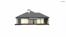 Elewacja projektu Z200 BG - 2 - wersja lustrzana