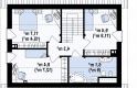 Projekt domu z poddaszem Z210 v1 - rzut poddasza