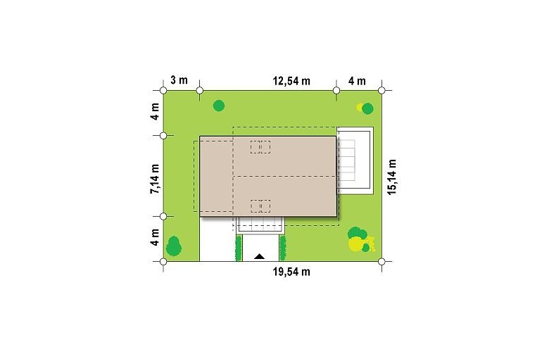 Projekt domu z poddaszem Z211 GL - Usytuowanie