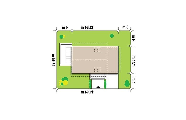 Projekt domu z poddaszem Z211 GL - Usytuowanie - wersja lustrzana